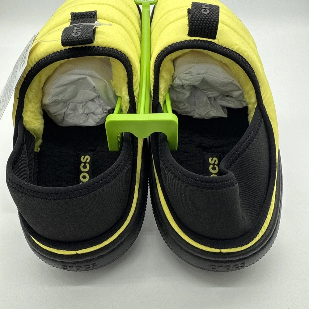 Crocs Classic Puff 210706-77K‎ Slipper Men's US 9 Women's 11 YLW Moc Toe Slip-On
